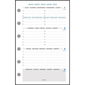 Recharge Exatime semainier 21 - 14,2 x 21 cm - semaine sur 2 pages à la  verticale - septembre 2022 à décembre 2023 - Exacompta Exatime - -  Martin-Delbert AGEN