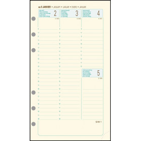 Recharge Agenda 2024 EXACOMPTA Exatime 17 - 1er et 2eme semestre - 10x17cm  - 1 jour par page