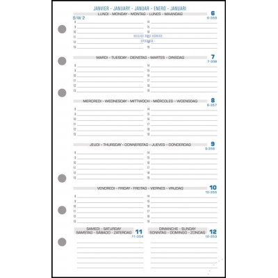 Recharge Agenda 2024 EXACOMPTA Exatime 17 - 10x17cm - 1 semaine