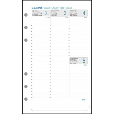 Exacompta, Recharge pour agenda, Espace 17 S, 2024, 17822E