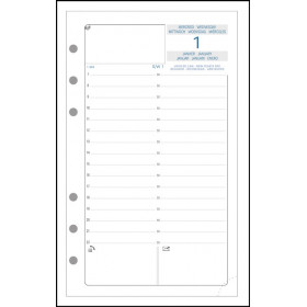 Recharge carnet pour Agenda All in One - 15 x 21 cm - Exacompta Pas Cher