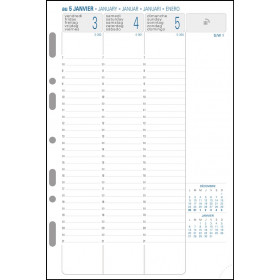 Exacompta, Recharge, Exatime 17, 2023-2024, 1 semaine 2 pages, 18240E