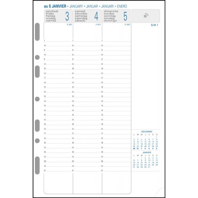 Recharge Exatime 28272E pour agenda organiseur 21 Exacompta