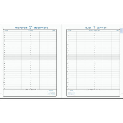 2024: Agenda Journalier Une Page Par Jour, 12 Mois De Janvier à Décembre 2024 Français