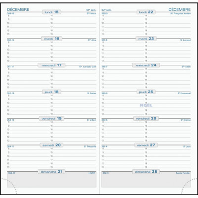 Recharge pour agenda EXACOMPTA Interieur de rechange de semainier de poche SL 17 tranche or répertoire planning et atlas - 175x9