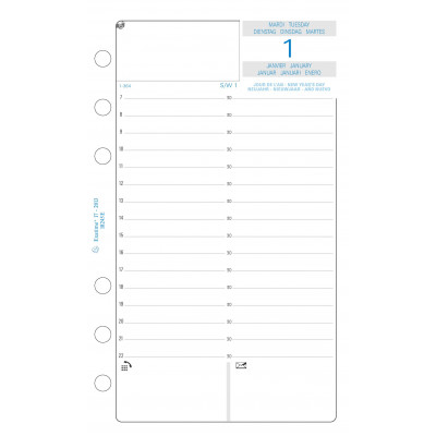 Recharge Agenda 2024 EXACOMPTA Exatime 17 - 1er et 2eme semestre - 10x17cm  - 1 jour par page