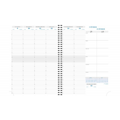 Agenda EXACOMPTA Semainier pratic W Carte Napura - 180x140mm - 1 semaine  sur 2 pages - spirale (COLORIS ALEATOIRES)