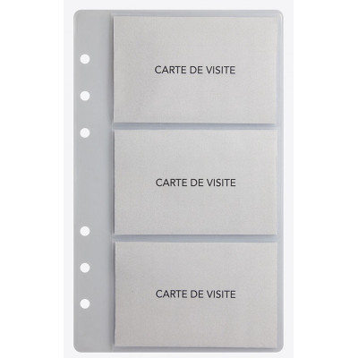 Recharge EXACOMPTA pour Exatime 17 - 5 pochettes cartes de visite