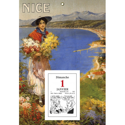 Bloc éphéméride comique EXACOMPTA sur plaque Affiches anciennes - 97x65mm