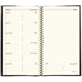 Recharge Agenda 2024 OBERTHUR Féminin 25 - 16x23,5cm - 1 semaine sur 2 pages