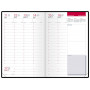 Agenda OXFORD First 16x24 cm - 1 semaine sur 2 pages - couverture NOIRE