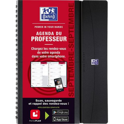 Agenda 2024 du professeur OXFORD Teacher 21x29,7cm - 8 Classes - COLORIS  ALEATOIRES