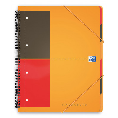 Cahier-Trieur spirale ORGANISERBOOK OXFORD International 160pages - ligné -  245x310mm