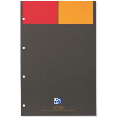 OXFORD International Bloc-notes - A4+ - Couverture souple - Agrafé - Ligné  - 160 Pages - Compatible SCRIBZEE® - Orange