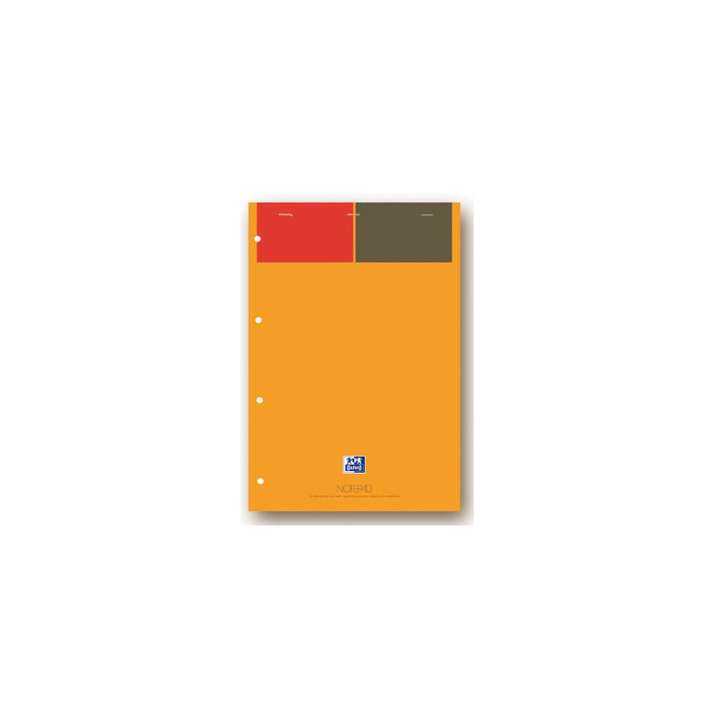 Bloc Note Orange 210 x 315 ligné marge Perforé 160 pages Jaune - RETIF