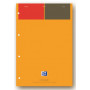 Bloc-notes A4+ OXFORD orange 160 pages perforées - ligné - 210x315mm