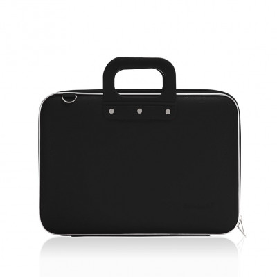 Mallette PC Portable 13" BOMBATA MEDIO CLASSIC vinyle NOIR - 38x29x7cm