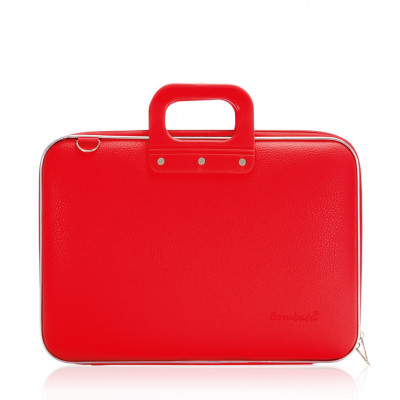 Mallette PC Portable 15" BOMBATA CLASSIC vinyle ROUGE - 43x33x7cm