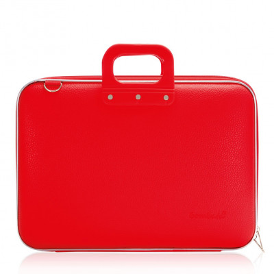 Mallette PC Portable 17" BOMBATA CLASSIC vinyle ROUGE - 46,5x35x8cm