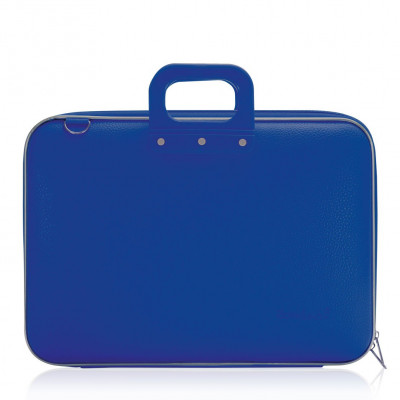 Mallette PC Portable 17" BOMBATA CLASSIC vinyle BLEU COBALT - 46,5x35x8cm