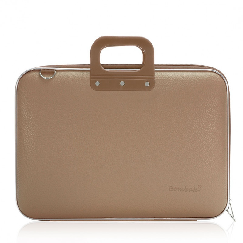Mallette PC Portable 17" BOMBATA CLASSIC vinyle TAUPE 46,5x35x8cm