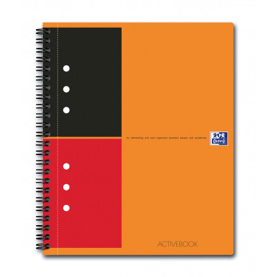 Cahier A5 à spirale ACTIVEBOOK OXFORD 160 pages - ligné - 178x210mm