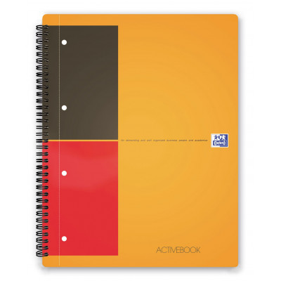 Cahier A4+ à spirale ACTIVEBOOK OXFORD 160pages - ligné - 240x297mm