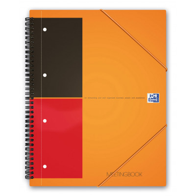 Cahier-chemise A4+ spirale MEETINGBOOK OXFORD International 160pages - ligné - 240x310mm