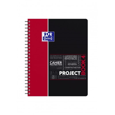 Carnet Oxford office urban mix 9cm x 14cm petits carreaux 5mm 180 pages reliure spirale couverture polypro coloris assortis sur