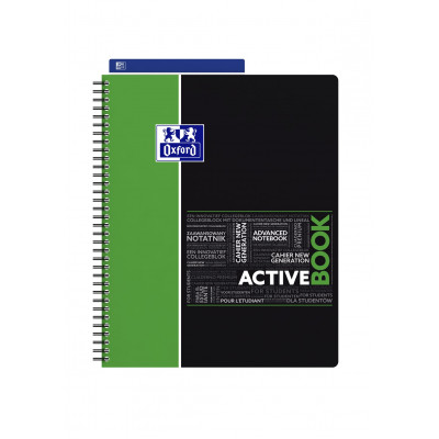 Oxford International ActiveBook Cahier Spirale A5+ 160 Pages Gris Anthracite Lot De 2