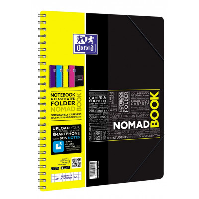 Cahier A5 spirale OXFORD 160 pages - carreaux 5x5mm - 169x210mm