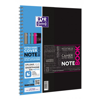 Cahier A4+ à spirale NOTEBOOK OXFORD étudiants 160pages - carreaux 5x5mm - 230x297mm