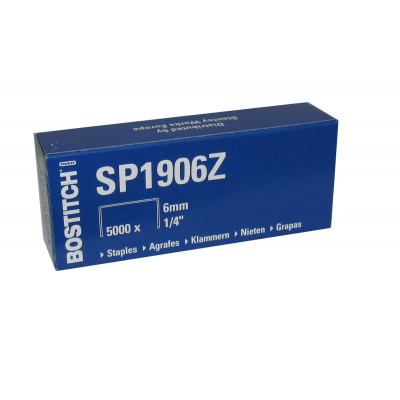 Boîte de 5000 agrafes BOSTITCH SP 19 1/4 - 6mm - galvanisé