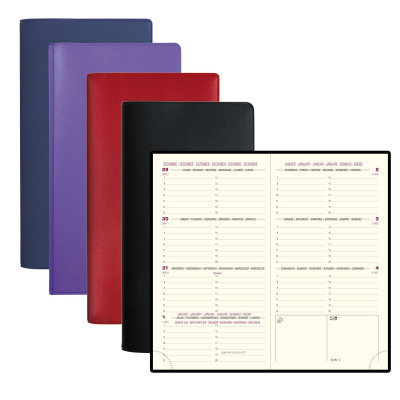 Agenda EXACOMPTA Eurotime 16 Barbara - 160x85mm - 1 semaine sur 2 pages (COLORIS ALEATOIRES)