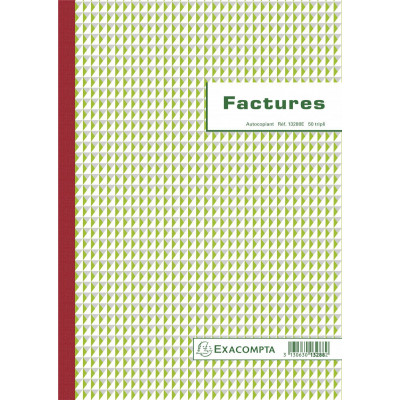 Manifold EXACOMPTA Factures 29,7x21cm - 50 feuillets tripli autocopiants