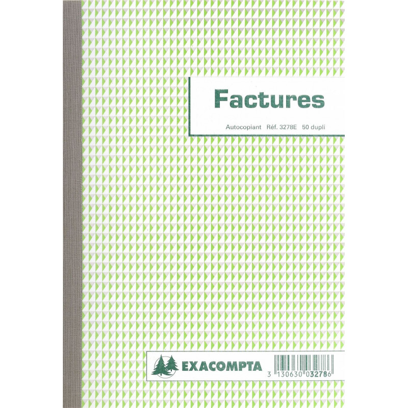 Facturier Autocopiant Exacompta - Format 10,5x13,5 Cm - 50 Feuilles - Neuf - Réf. 13274