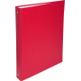 Classeur 4 anneaux A4 21x29,7cm dos 30mm - ROUGE - Plastique PP