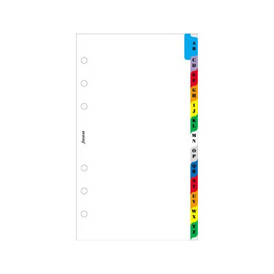 Recharge FILOFAX organiseur PERSONAL - Intercalaire alphabétique couleur - 95x171mm