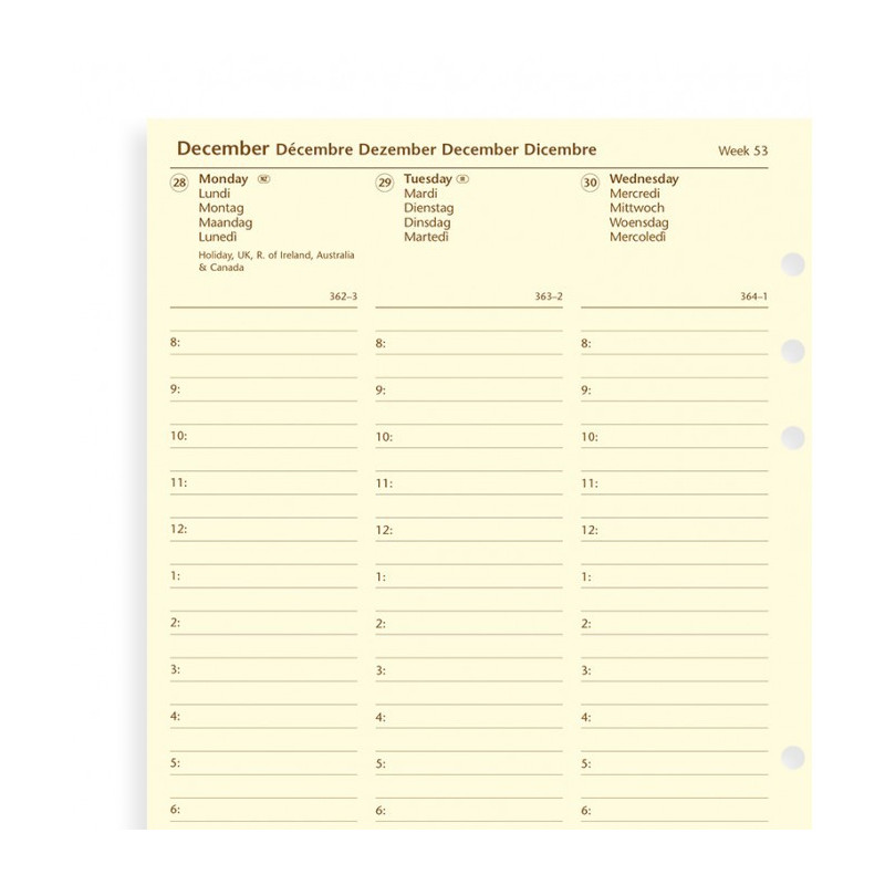 C68506-21 Filofax 2021 Recharge A5 Agenda horizontal annuel complet Anglais 2021 8,25 x 14,6 cm