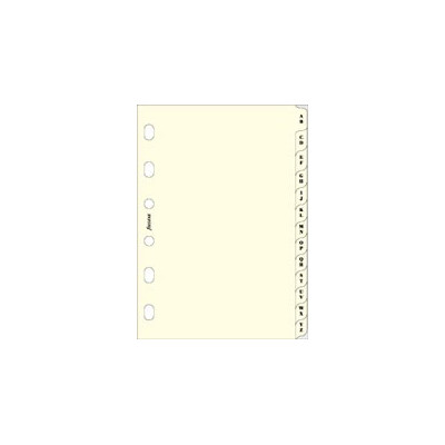 Recharge FILOFAX organiseur POCKET - Intercalaire alphabétique ivoire - 81x120mm