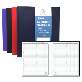 Agenda 2024 EXACOMPTA banquier - 1 volume - 280x175mm - 1 jour sur