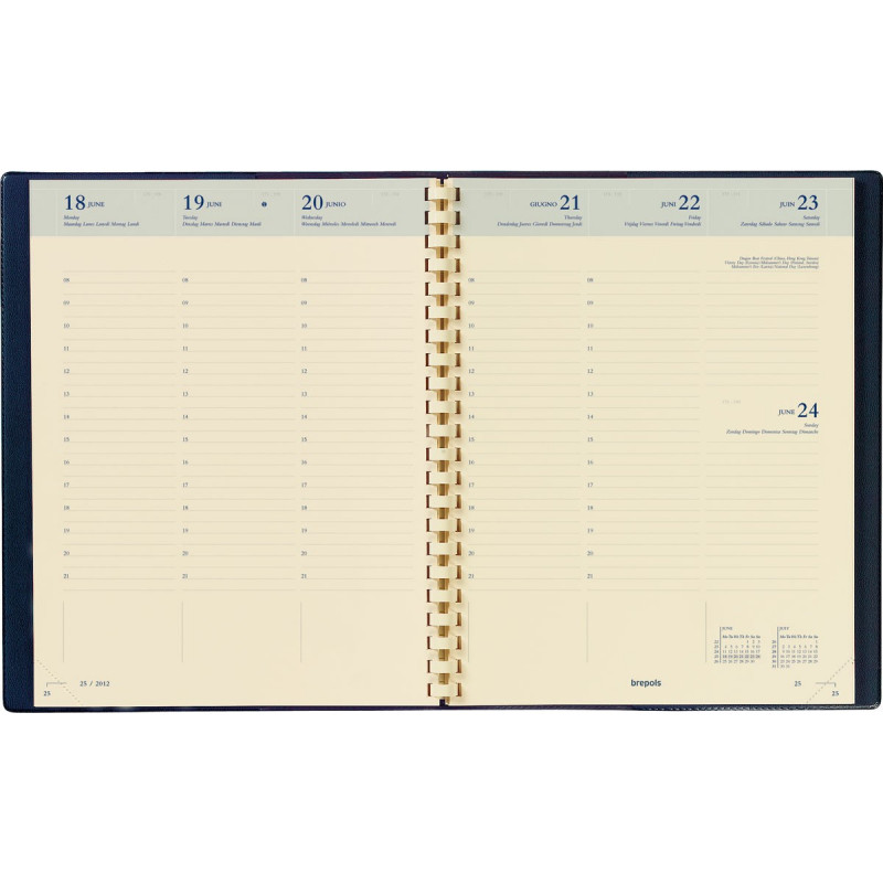 Agenda 2025 Brepols Building – Journalier, 1 Page Par Jour, 17x10 Cm, Noir