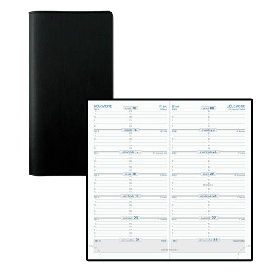 Agenda EXACOMPTA SL 17 Barbara - NOIR - 175x90mm - 1 semaine sur 1 page horizontal