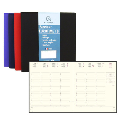 Agenda 2024 EXACOMPTA Eurotime 18 Barbara - 170x150mm - 1 Semaine