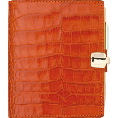 Agenda MIGNON A10 - 90x68mm - cuir Veau Croco SAVANNAH Orange