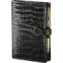 Agenda MIGNON SK12 - 120x73mm - cuir Veau Croco SAVANNAH Noir