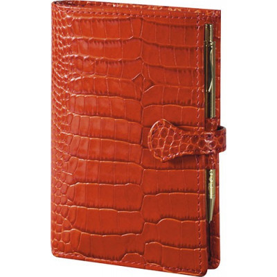 Agenda MIGNON SK12 - 120x73mm - cuir Veau Croco SAVANNAH Orange