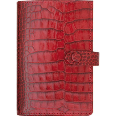 Agenda MIGNON SK12 - 120x73mm - cuir Veau Croco SAVANNAH Rouge