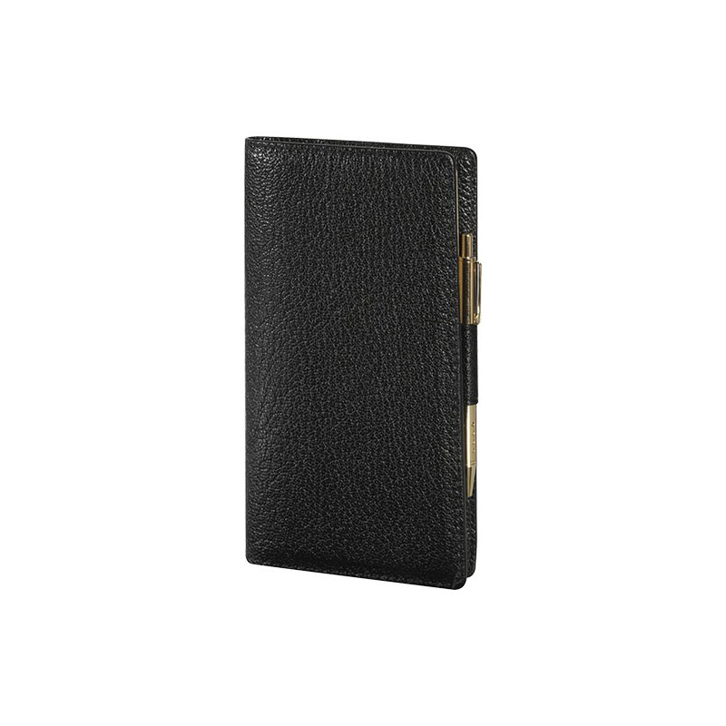 Agenda MIGNON AS16 154x78mm cuir Chèvre Diana Noir