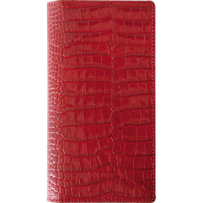 Agenda MIGNON AS16 - 154x78mm - cuir Veau Croco SAVANNAH Rouge